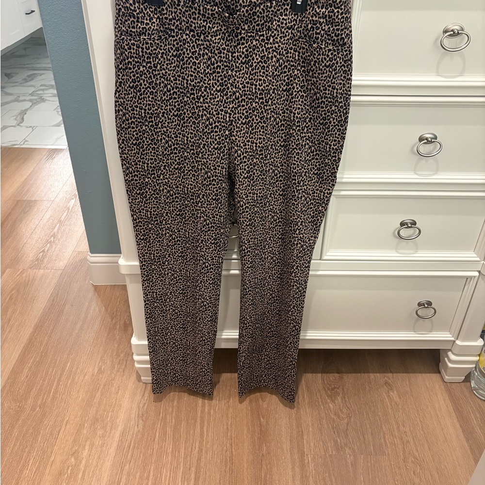 Chico's Brown Leopard Print Straight Leg Pants